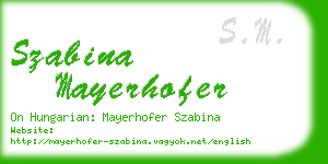 szabina mayerhofer business card